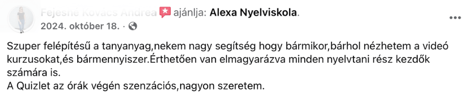 Tanítványi visszajelzés 7